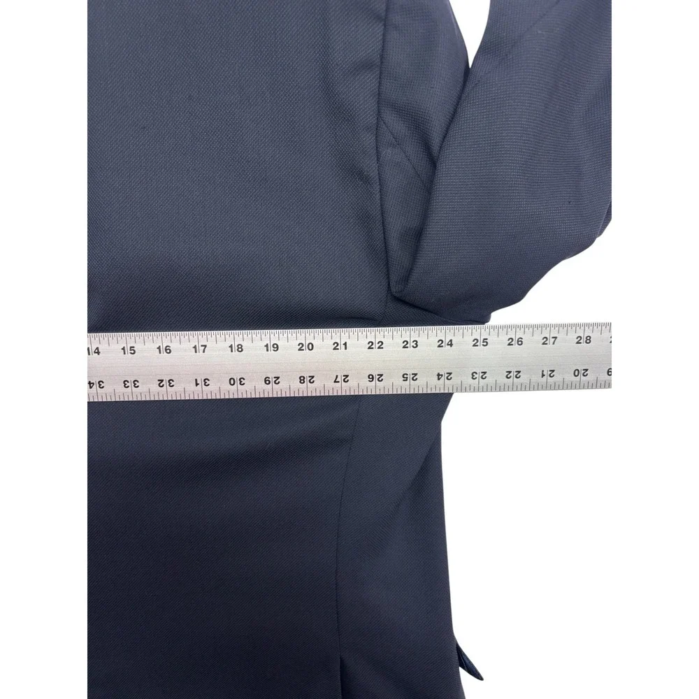Ermenegildo Zegna 58 48R Navy Blue Cool Effect Hopsack Blazer Jacket Sport Coat